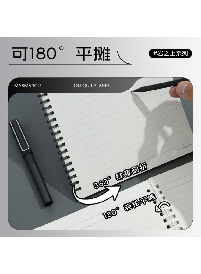 Masmarcu M&g Yanzhishang B5 Notebook, High-quality Simple Soft Spiral Notebook, Student Error Correction Journal, Study Supplies, Black, 1 Book, 40 Sheets, Xq027311 - Image 4