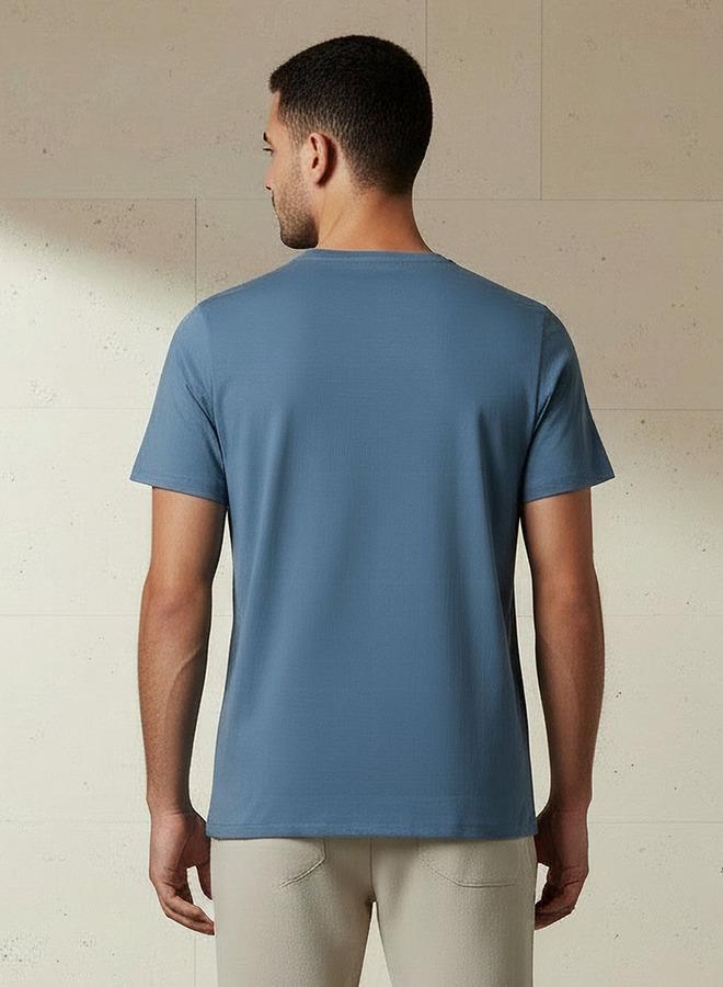 Iconic Men Slim Fit Round Neck Short Sleeve Slogan Print T shirt - Image 3