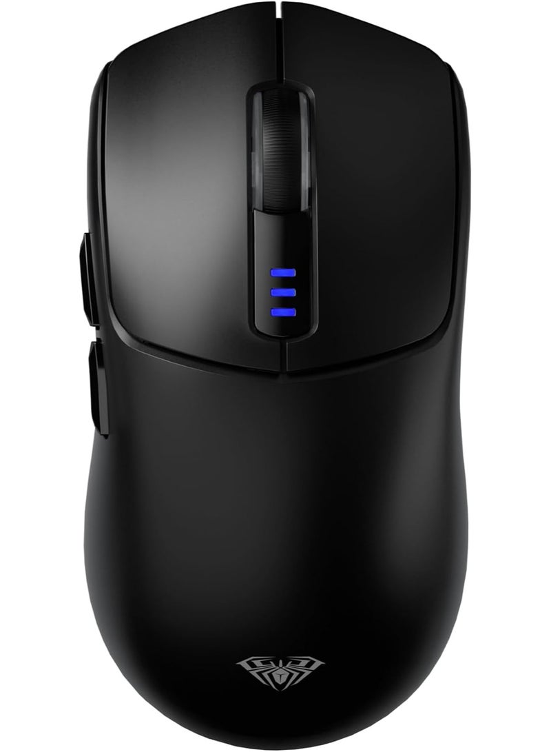 AULA SC580 Wireless Gaming Mouse, 2.4 GHz/USB-C/BT Wireless Gaming Mouse, 12000 DPI, 6 Programmable Buttons, Wireless Mouse for PC/Mac Gamers (Black) - Image 1