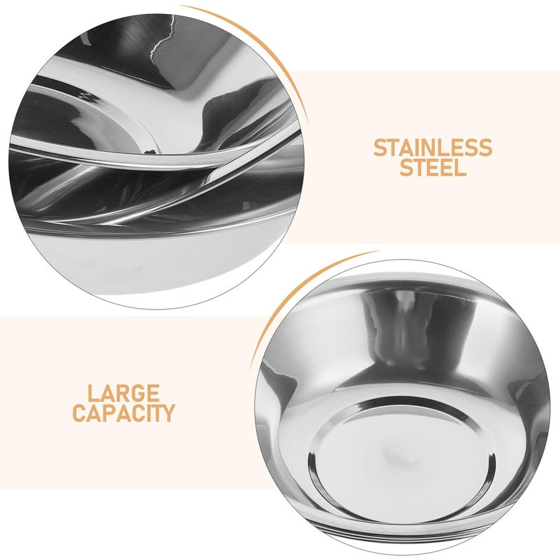 Stainless Steel Kitchen Basin Set 3pcs 22cm Thickened Mixing Bowls for Salad Vegetable Washing - Image 4