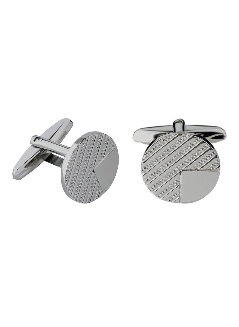 Guy Laroche - Guy Laroche Stainless Steel Cufflinks for Men, Silver, 4TX402A - Image 1