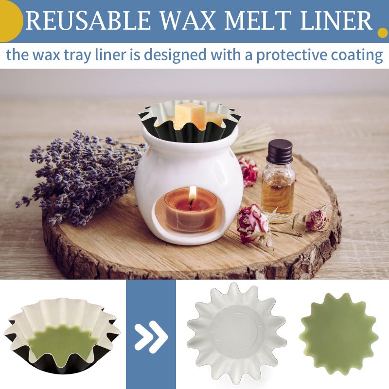 PEASUG 50 Pcs Wax Melt Liners, Wax Melt Warmer Liners, Leakproof & Reusable Wax Melt Cups for Wax Burner, Wax Melters, Candle Warmers, Scented Wax, Plug Warmers, Electric Wax Warmers - Image 5