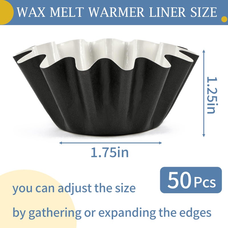 PEASUG 50 Pcs Wax Melt Liners, Wax Melt Warmer Liners, Leakproof & Reusable Wax Melt Cups for Wax Burner, Wax Melters, Candle Warmers, Scented Wax, Plug Warmers, Electric Wax Warmers - Image 2