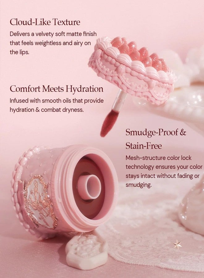 Flower Knows Strawberry Cupid Cake Lip Cream,Velvety-Smooth Matte Liquid Lipstick,Hydrating,Smudge-proof & Stain-Free Lip Stain for Girls & Women (V04 Meredith,0.17 Fl Oz) - Image 4