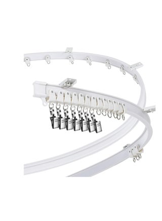 KASTWAVE Curved Ceiling Curtain Track Bendable Mount for Curtain Rail Bunk Bed Bay Window Room Divider Flexible Straight (White, 5 m/ 16.4 ft) - pzsku/ZB6FEE1082850CD0F3F8EZ/45/_/1697509438/d79364bb-3cc1-4a4c-919c-1186482905b4