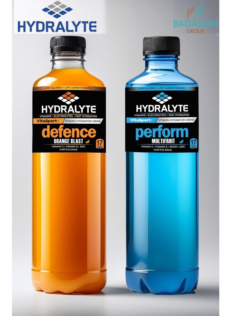 Hydralyte VitaSport+ Perform Multifruit Vitamin Hydration Drink, 500 ml, Pack of 24 - Image 3