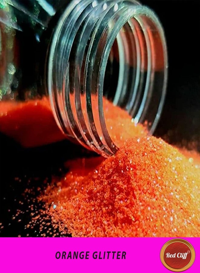 RED CLIFF Premium Edible Glitter - ORANGE | Metallic Glitter Ideal for Cake Icing Decoration & Garnishing | 9g | (Orange | 9g |) - Image 3