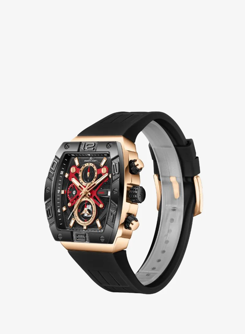 KENNETH SCOTT Kenneth Scott Men's Chronograph  Black  Dial Watch - K26102-BSBB