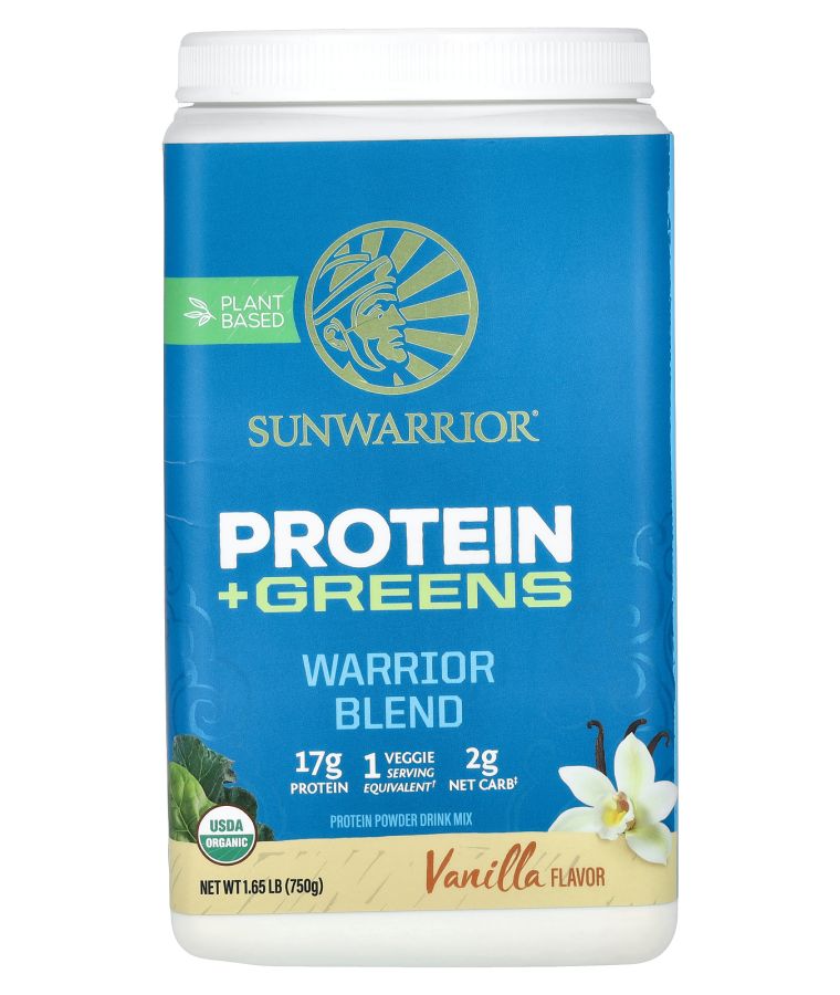 Sunwarrior Warrior Blend Protein + Greens Vanilla 1.65 lb (750 g)