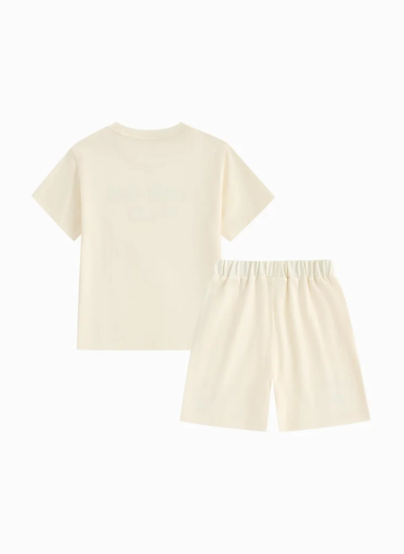بالابالا Baby Boy Knit Short Sleeve Suit