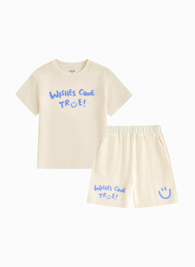 بالابالا Baby Boy Knit Short Sleeve Suit