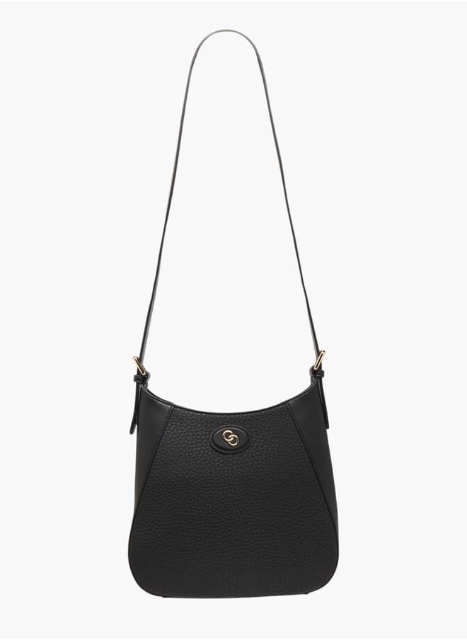 Celeste - Womens Textured Shoulder Bag With Adjustable Strap And Zip Closure - Image 1