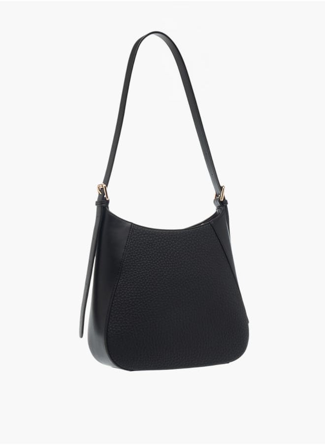 Celeste - Womens Textured Shoulder Bag With Adjustable Strap And Zip Closure - Image 1