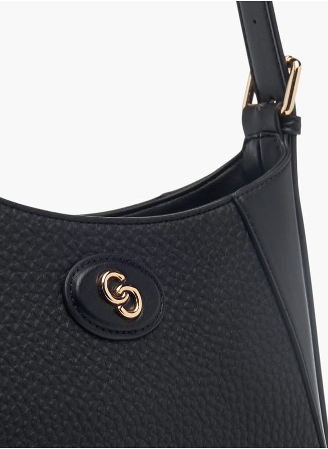 Celeste - Womens Textured Shoulder Bag With Adjustable Strap And Zip Closure - Image 1
