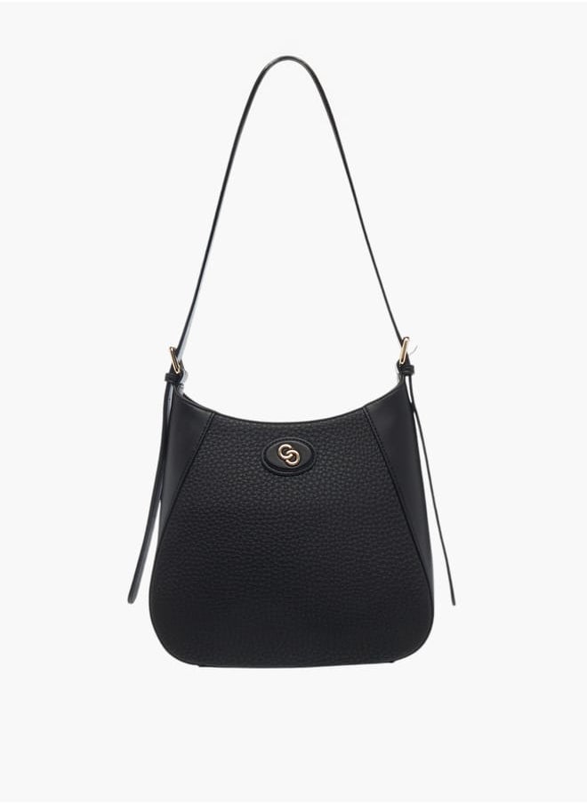 Celeste - Womens Textured Shoulder Bag With Adjustable Strap And Zip Closure - Image 1