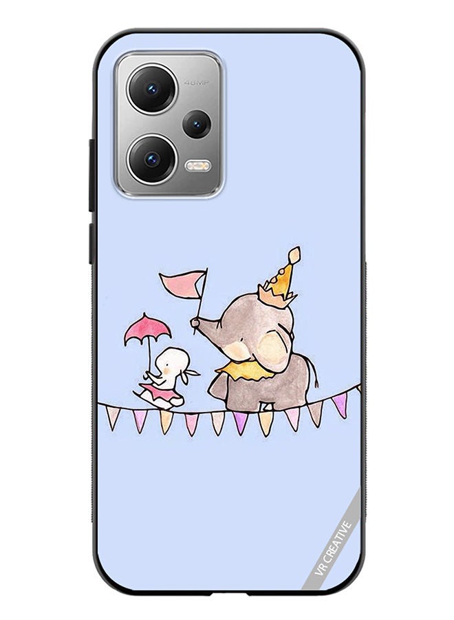 VR CREATIVE Protective Case Cover For Xiaomi Redmi Note 12 Merry Elephant Design Multicolour - Image 1