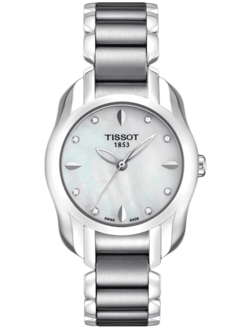 TISSOT Trend T-Wave Mother of Pearl Dial Diamond Ladies Watch  - Image 1