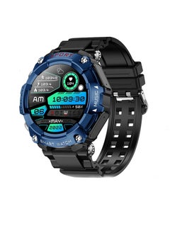 Generic T96 Bluetooth Smart Watch With Earbuds 1.52 HD Screen Rugged Bluetooth Call Fitness Tracker IP67 Waterproof AI Voice Assistant Blue  - Image 1