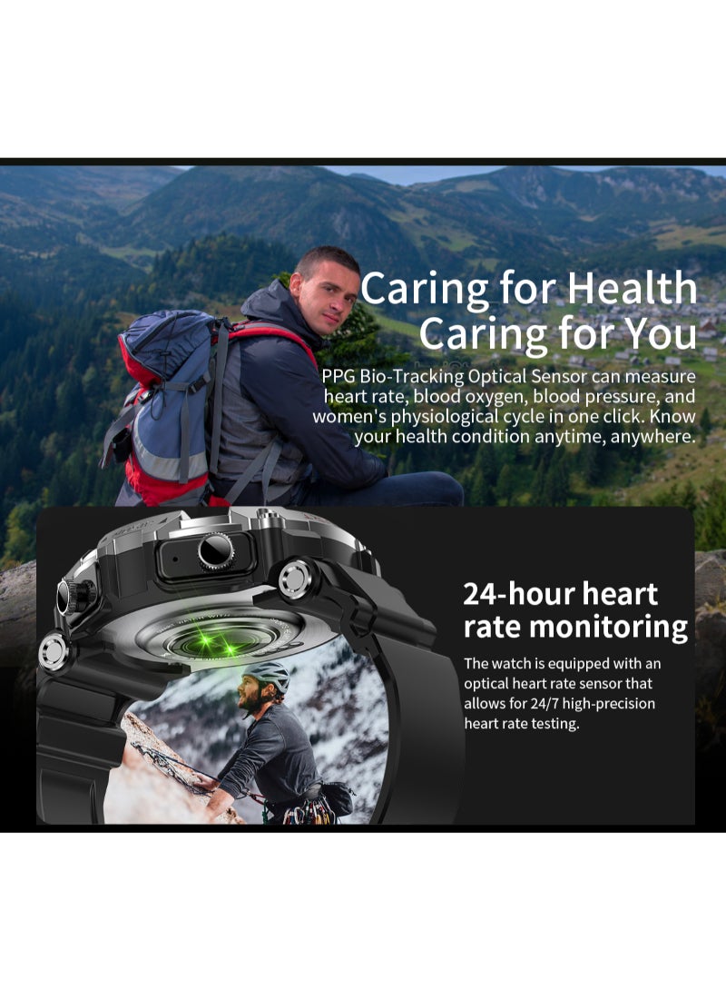 T96 Bluetooth Smart Watch With Earbuds 1.52 HD Screen Rugged Bluetooth Call Fitness Tracker IP67 Waterproof AI Voice Assistant Blue - Image 3