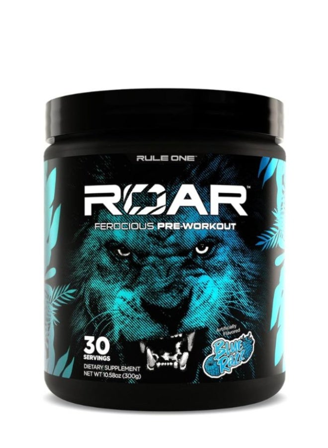 Rule 1 Roar Ferocious Pre-Workout Powder Blueraz 285gram