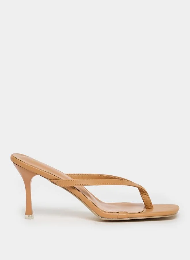 Styli Open Toe Stiletto Heel Sandals