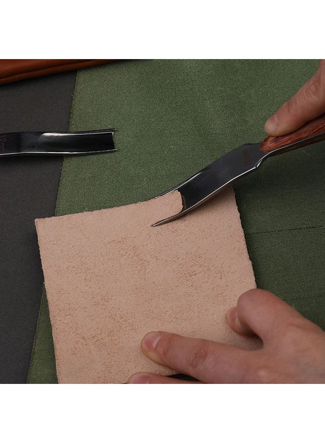 4mm Faux Leather Edge Beveler Skiving Knife For Leathercraft DIY Handwork - Image 3