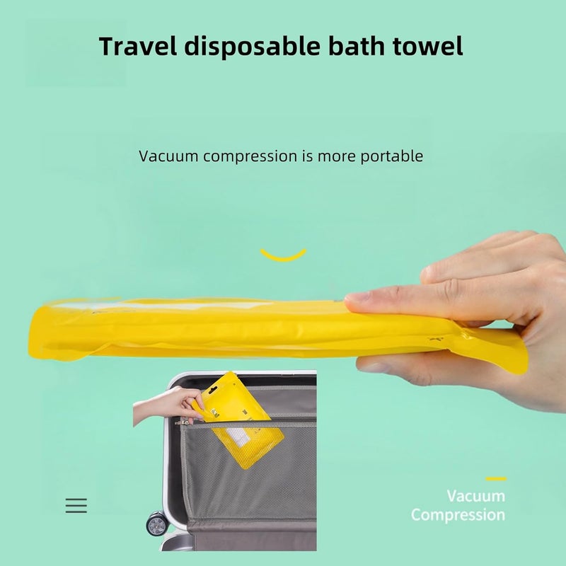 JDLYEVER Travel Disposable Bath Towels, Hotel Disposable Towels, Face Towels, Business Trip Disposables, Hygienic Personal Care, Ultra-Absorbent Material, Space-Saving, Soft On Skin, 5 Pack 70*140cm - Image 3