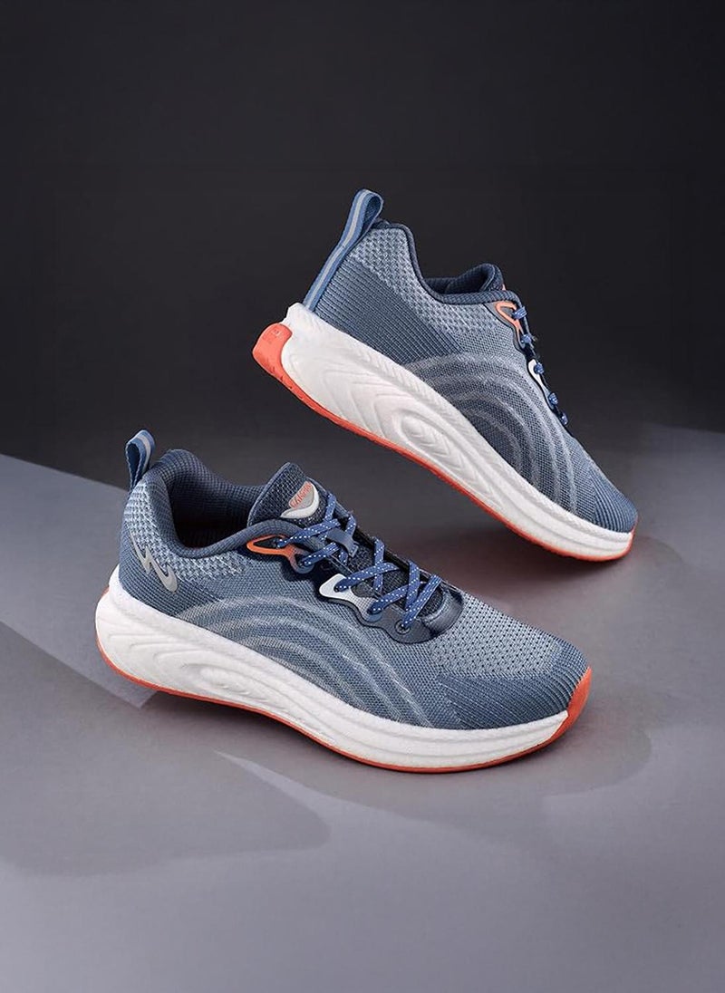CAMPUS Men Hype Pro Bubble Yoga Max Lace-Up Running Shoes-Slate - Image 2