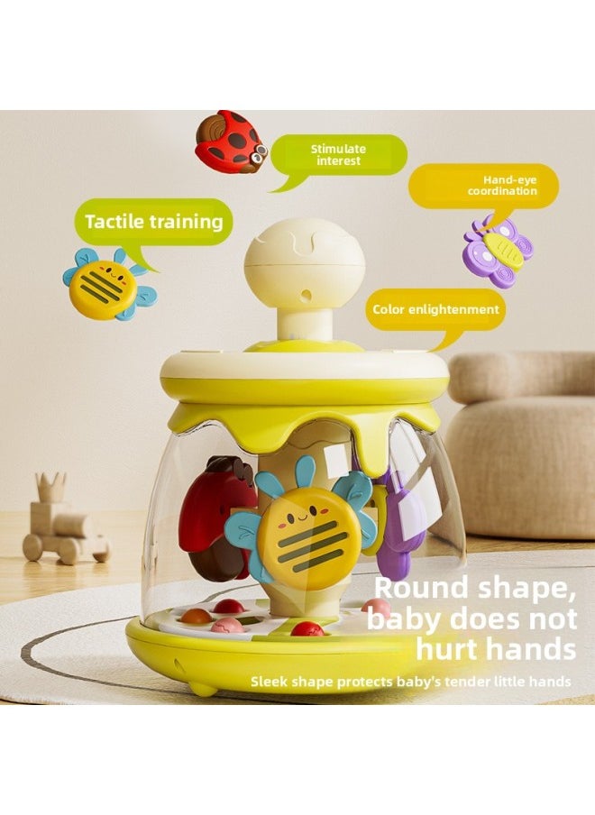 Export Of Baby Toys 0-1 Years Old Early Education Puzzle Baby Press Spin Jump Ball Spin Music-Color:Red English Color Box  - Image 4