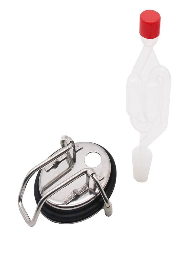CRBrewBeer Cornelius Keg Lid for Secondary Fermenter Include Silicone Stopper and Air Lock - Image 3