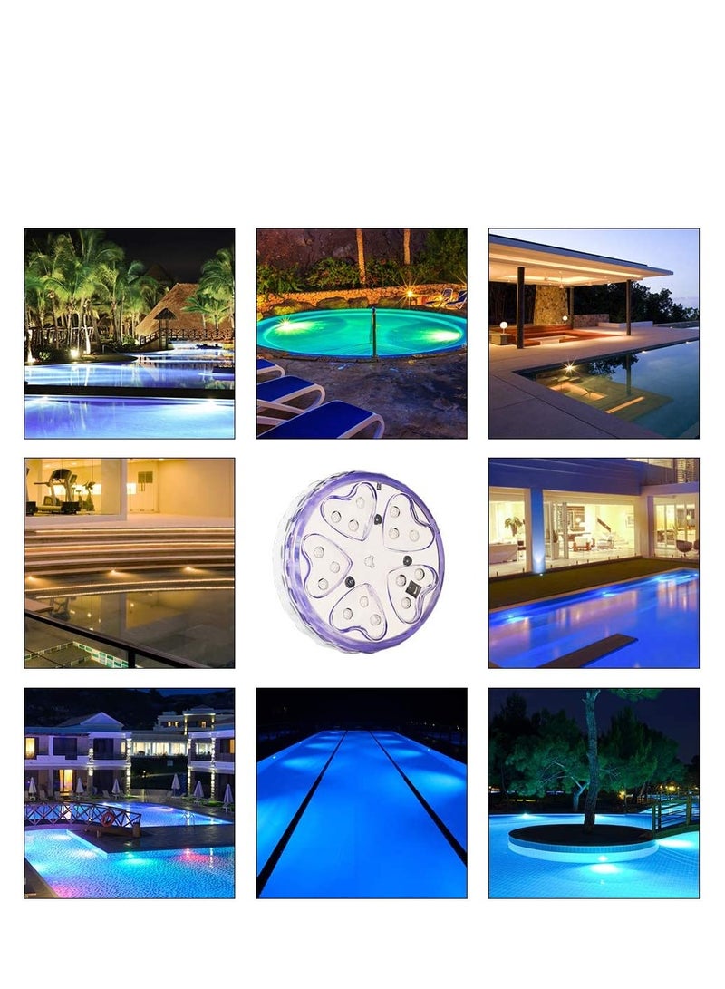 SYOSI Submersible Led Lights with Remote Hot Tub Lights Bath Spa Lights LED Color-Changing Magnetic Floating Pool Light Underwater Lights for Vase Aquarium Decoration Camping Pool 2 Pack - Image 3