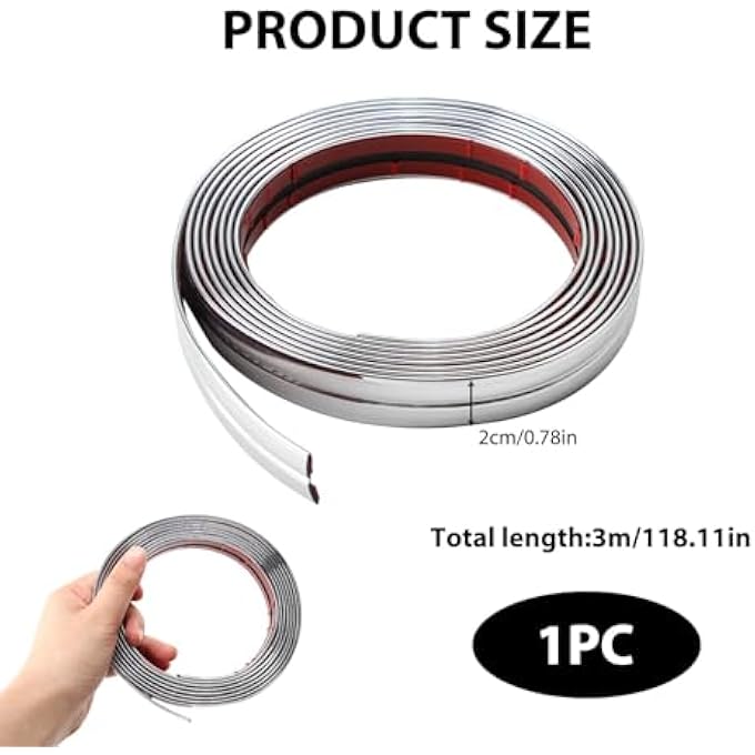 MOLDING TRIM, INSIDE & OUTSIDE CORNER TRIM PEEL AND STICK WALL TRIM SELF ADHESIVE FLEXIBLE CORNER ANGLE TRIM EDGING TRIM GUARD EDGE PROTECTOR FOR WALL CEILING TABLE WINDOW MIRROR FRAME CORNER, SILVER - Image 3