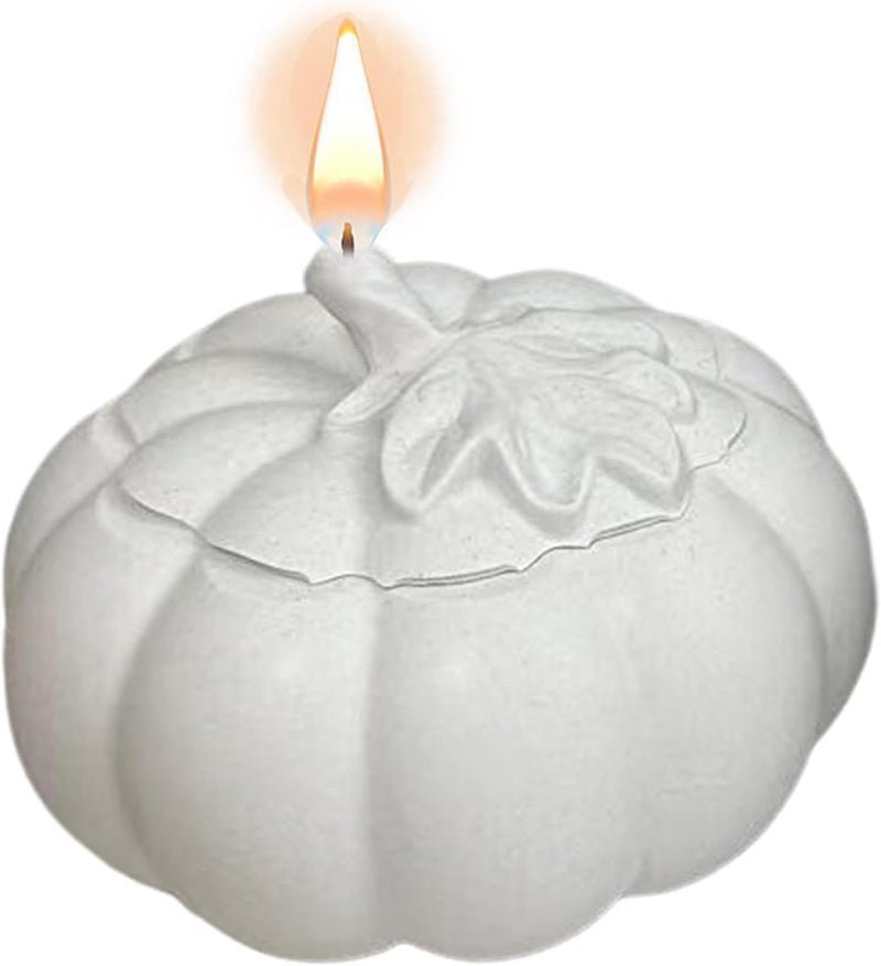 FirstTry FirstTry Candles Holders Resin Mold I Pumpkin Shape Concrete Silicone Epoxy Casting Jar Mould with Lid I for DIY Handmade Necklace Art Crafts Jewelry Storage Box Ring Trinket Container Home Décor (A) - Image 2