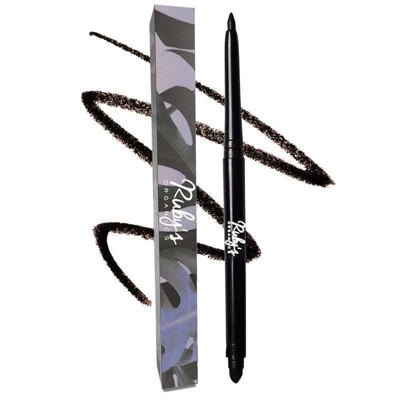 Ruby's Organics RUBYs ORGANICS Kohl Eyeliner Black Kajal with InBuilt Smudger for SmokeyEye Extra Smooth  Blendable LongWearing Matte Finish Organic Eye Makeup CrueltyFree  Vegan 035 GmPencil - Image 1
