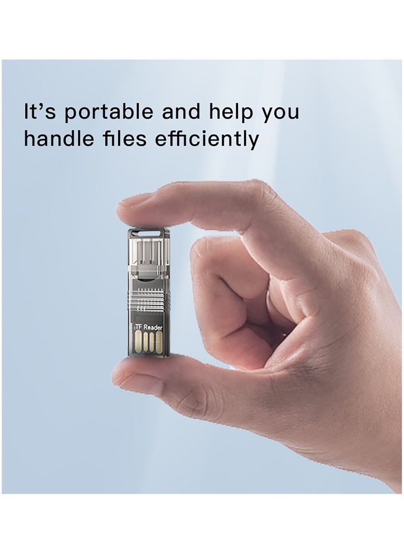 يسيدو - يسيدو GS21 بطاقة ريدر متعددة الوظائف USB 2.0 Type-C إلى USB و TF قارئ بطاقة محول OTG - فضي - Image 1