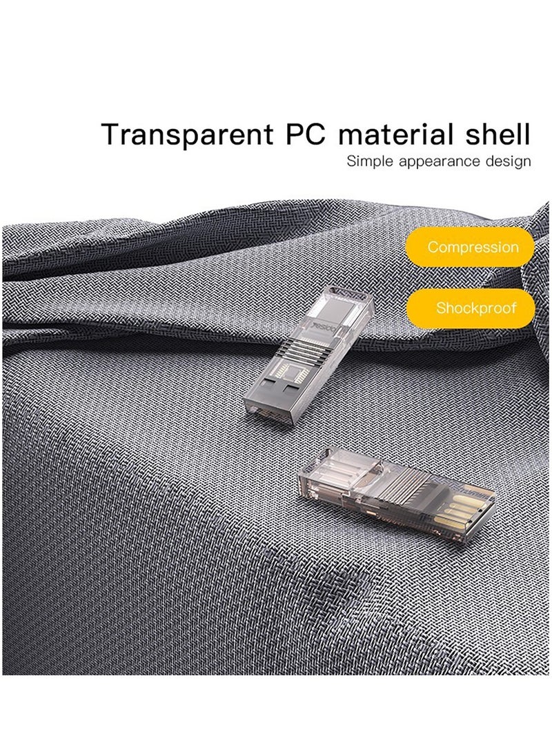 يسيدو - يسيدو GS21 بطاقة ريدر متعددة الوظائف USB 2.0 Type-C إلى USB و TF قارئ بطاقة محول OTG - فضي - Image 1