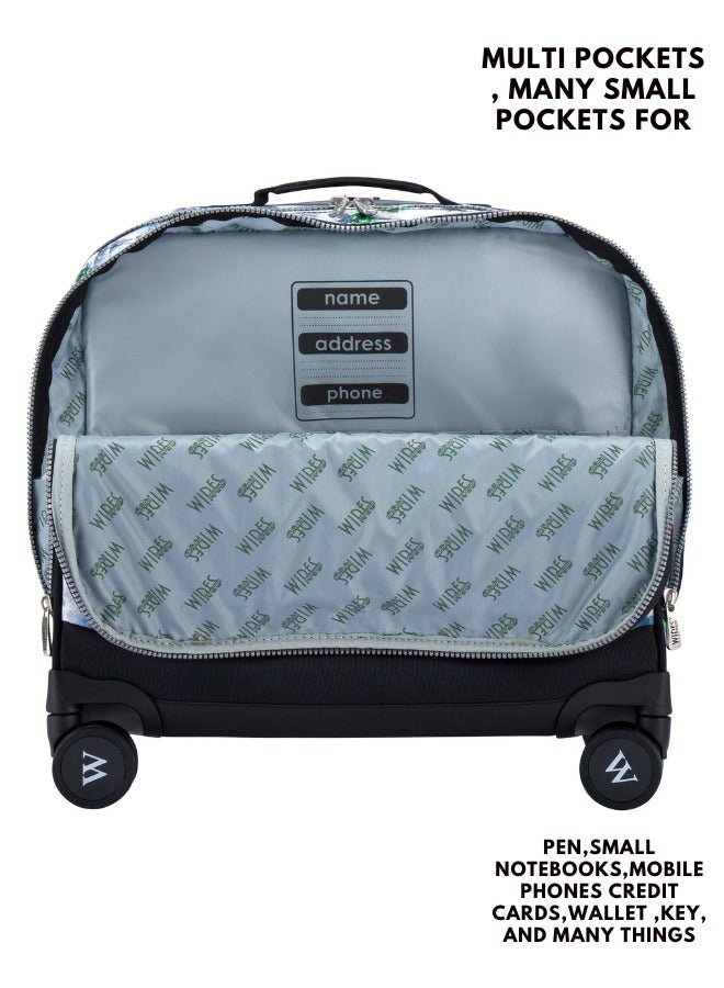 Wires 3 Piece Kids School Trolley Bag laptop compartment 8 Wheels With Lunch bag u0026 Pencil Case - Image 3