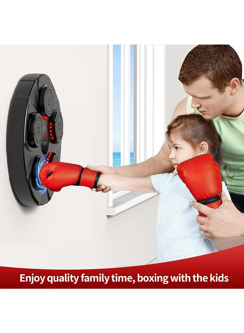 Glanfen Upgrade Smart Music Boxing Machine, Bluetooth Electronic Boxing Machine Wall Mounted with Boxing Glove,Boxing Machine with Smart Display Screen Suitable for Parent-Child Training. - Image 3