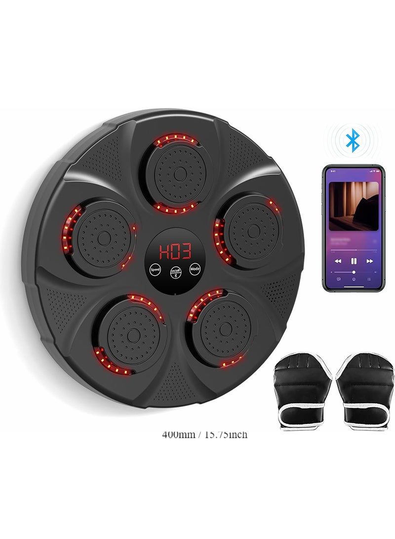 Glanfen Upgrade Smart Music Boxing Machine, Bluetooth Electronic Boxing Machine Wall Mounted with Boxing Glove,Boxing Machine with Smart Display Screen Suitable for Parent-Child Training. - Image 1