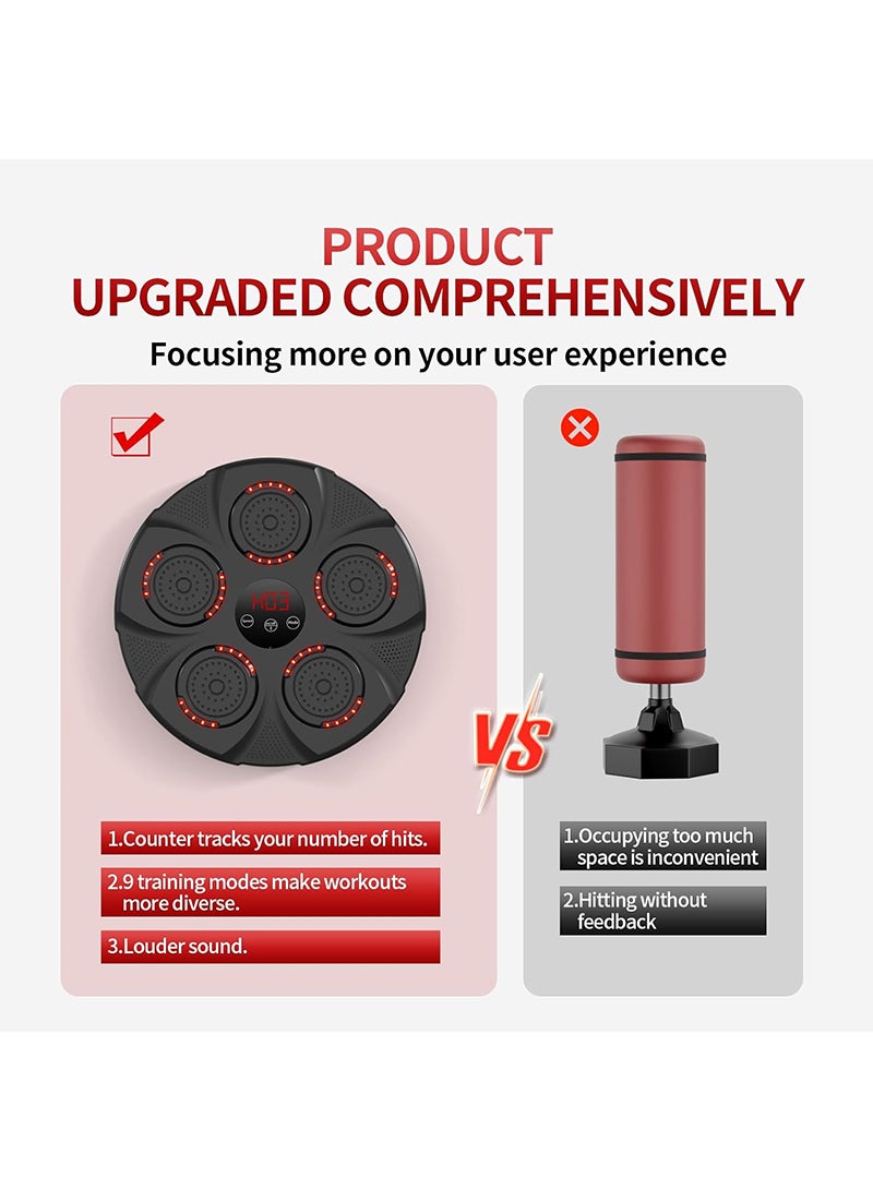 Glanfen Upgrade Smart Music Boxing Machine, Bluetooth Electronic Boxing Machine Wall Mounted with Boxing Glove,Boxing Machine with Smart Display Screen Suitable for Parent-Child Training. - Image 5