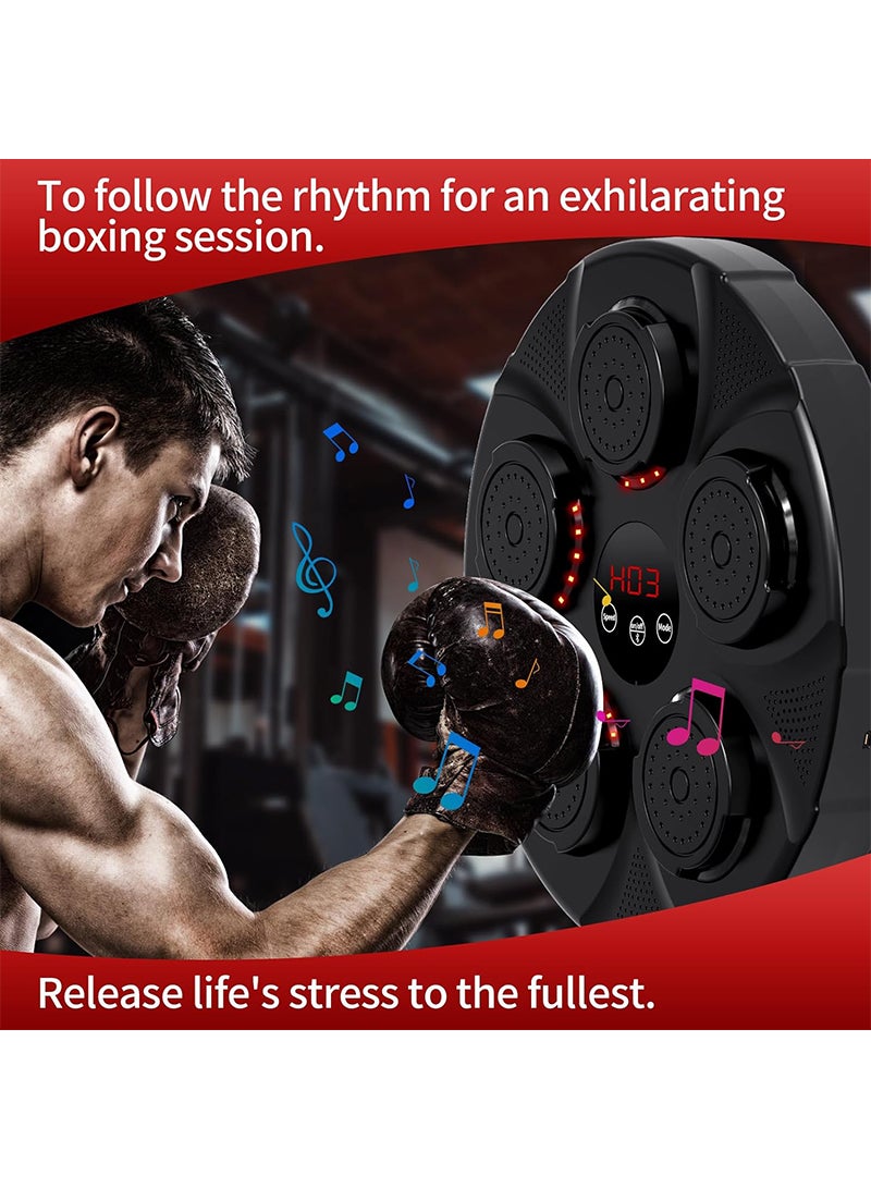 Glanfen Upgrade Smart Music Boxing Machine, Bluetooth Electronic Boxing Machine Wall Mounted with Boxing Glove,Boxing Machine with Smart Display Screen Suitable for Parent-Child Training. - Image 2