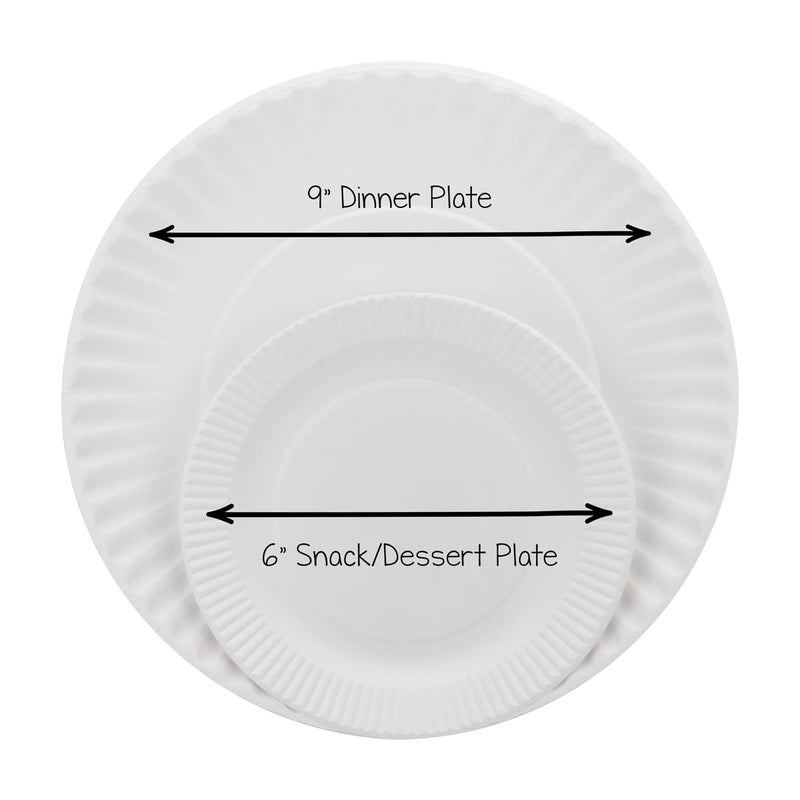 Hygloss Products Paper Plates - Uncoated White Plate - Use for Foodware  Events  Activities  Crafts Projects and More - Environmentally Friendly - Recyclable and Disposable - 6-Inches - 200 Pack - Image 5