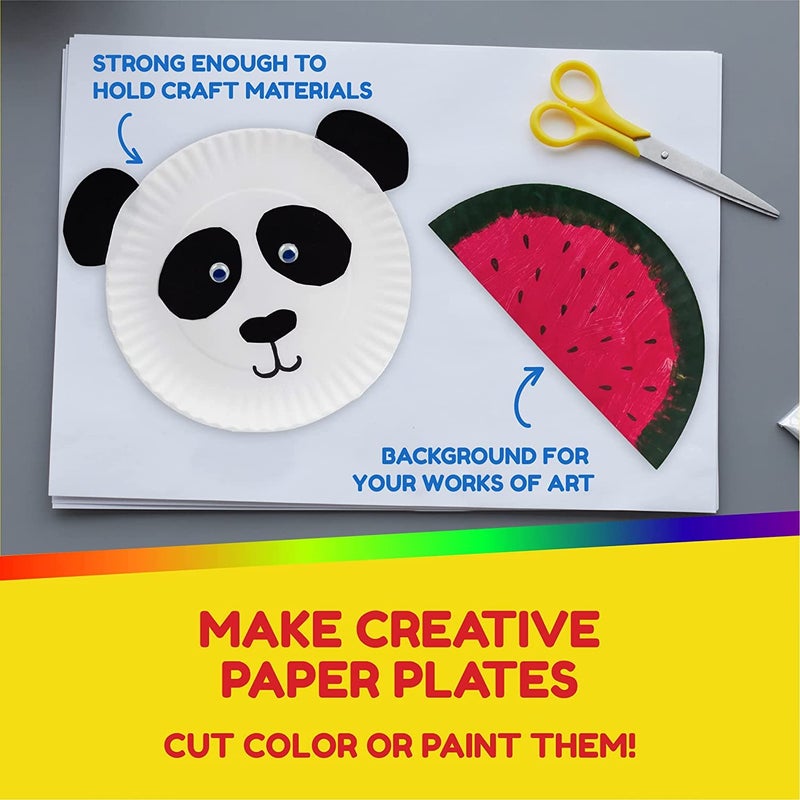 Hygloss Products Paper Plates - Uncoated White Plate - Use for Foodware  Events  Activities  Crafts Projects and More - Environmentally Friendly - Recyclable and Disposable - 6-Inches - 200 Pack - Image 3