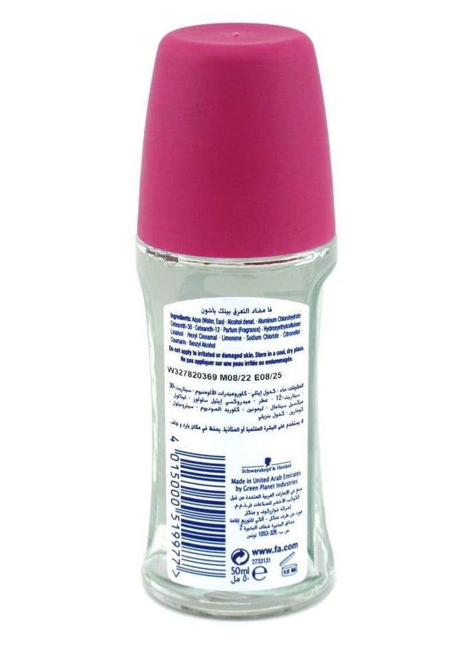 Fa Deodorant 1.7 Ounce Roll-On Pink Passion (50ml) (3 Pack)  - Image 2