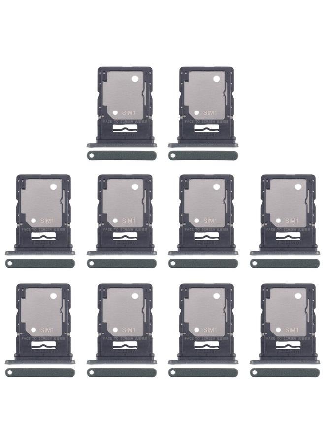 erorex For Xiaomi Redmi Note 14 5G 10pcs Original SIM + SIM / Micro SD Card Tray (Dark Green) - Image 1