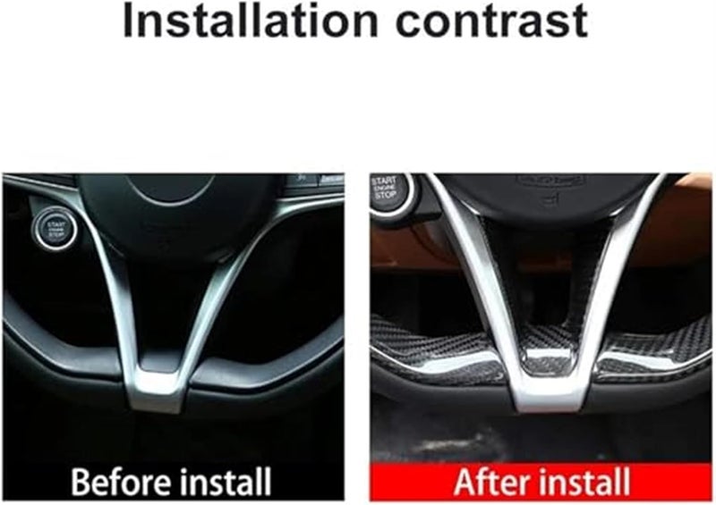 Wivplex Carbon Fiber Steering Wheel Trim for Alfa Romeo - Image 3