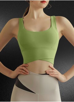 HaveDream Women's Yoga Vest, New Shockproof High Strength Running Fitness Bra - Fruit Green M Size  - Image 5