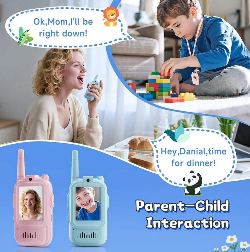 Kids Video Communicator Toy with Camera – Long Range Intercom Device for Children, Rechargeable Two-Way Voice & Video Toy Set - Image 3