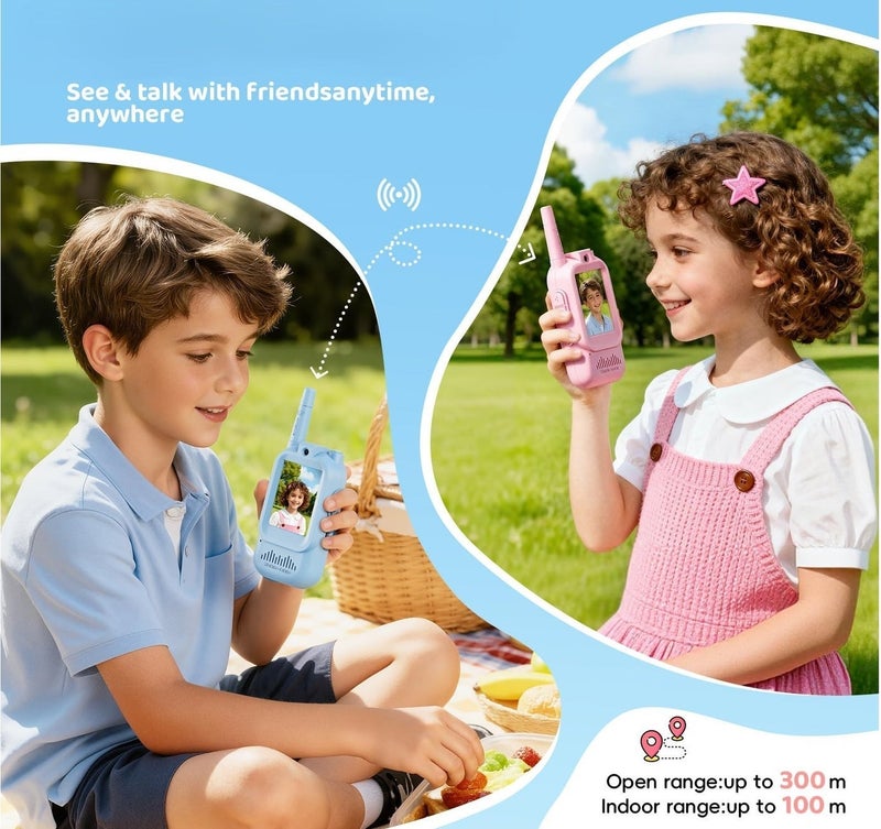 Kids Video Communicator Toy with Camera – Long Range Intercom Device for Children, Rechargeable Two-Way Voice & Video Toy Set - Image 2