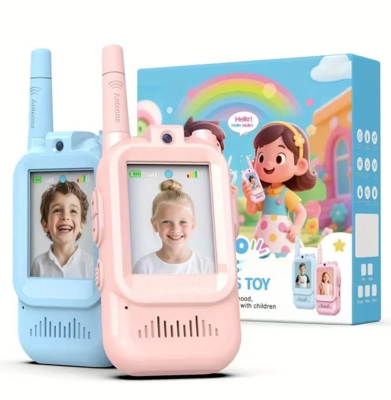 Kids Video Communicator Toy with Camera – Long Range Intercom Device for Children, Rechargeable Two-Way Voice & Video Toy Set - Image 1